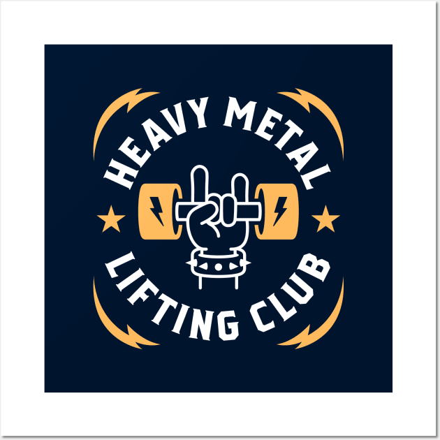 Heavy Metal Lifting Club (Yellow) Wall Art by brogressproject